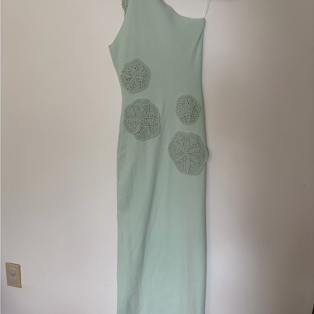 Meshki Mint Crochet-Appliqué Maxi Dress - Picture 4 of 5